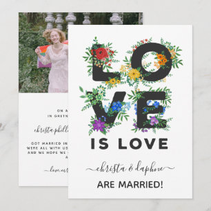 Blommigt Kärlek är Kärlek HBT-Elopement Meddelande