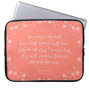 Blommigt Kärlek Brev citat Persuasion Jane Austen Laptop Sleeve