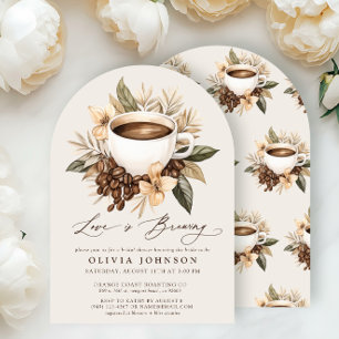 Blommigt Kärlek brinner Möhippa Inbjudningar