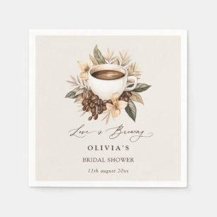 Blommigt Kärlek brinner Möhippa Pappersservett