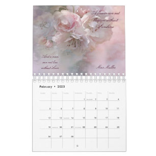 Blommigt Kärlek citattecken 2023 Kalender