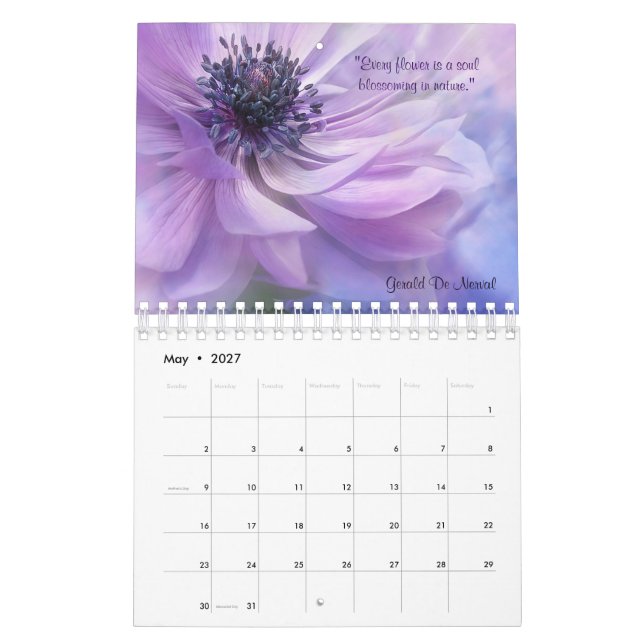 Blommigt Kärlek citattecken 2023 Kalender (May 2027)