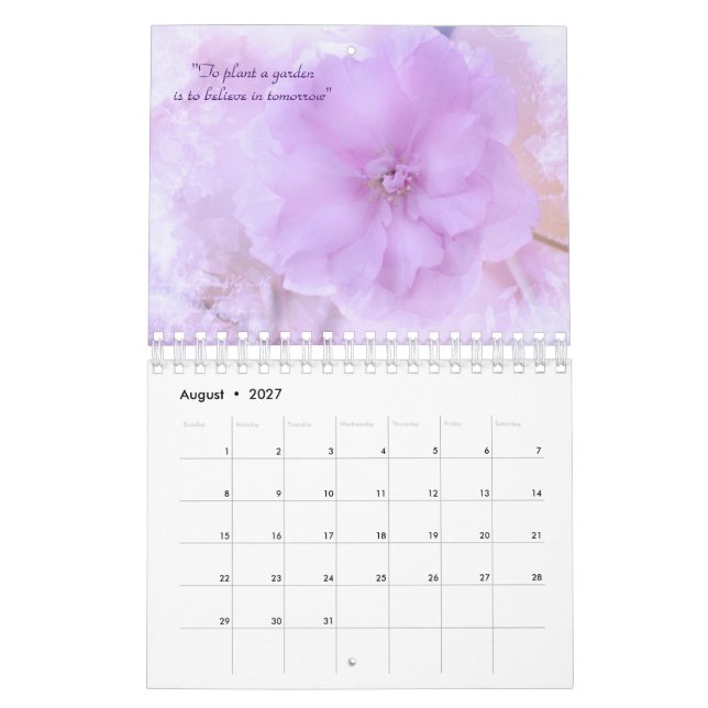 Blommigt Kärlek citattecken 2023 Kalender (Aug 2027)