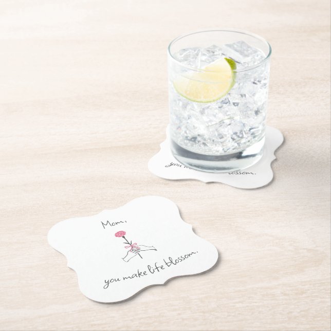 Blommigt Kärlek för Mamma - Pappert Underlägg Papper (Insitu)