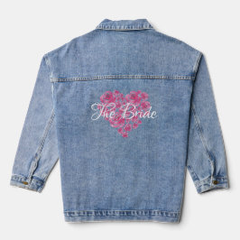 Blommigt Kärlek Heart Denim Jacka
