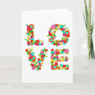 blommigt kärlek helgkort