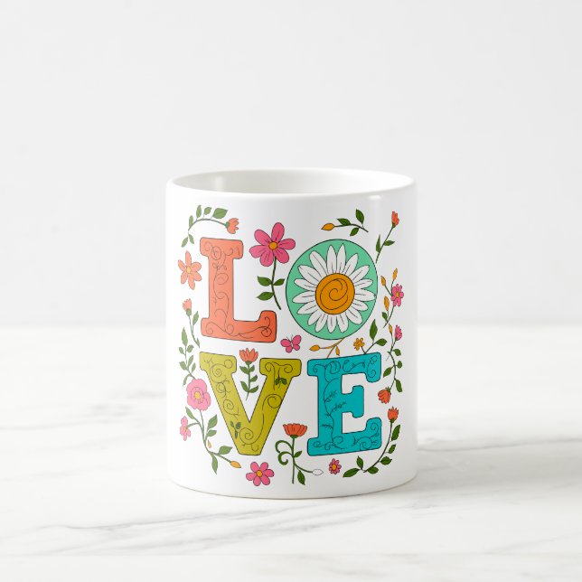 Blommigt Kärlek Kaffemugg (Center)