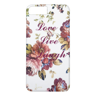 Blommigt Kärlek Live Laugh iphone case