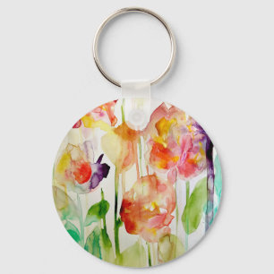 blommigt kärlek nyckelring