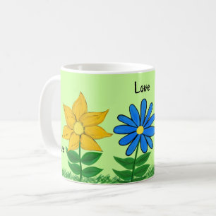 Blommigt Kärlek Personlig Grönt Mugg