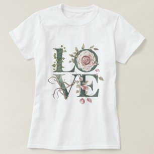 Blommigt Kärlek T Shirt