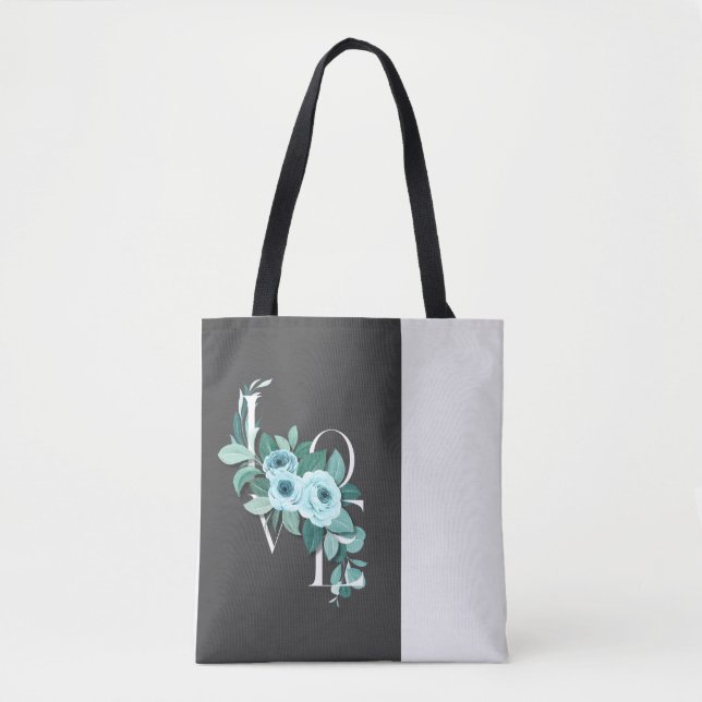 Blommigt Kärlek Tote Tygkasse (Framsida)