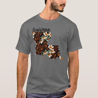 BLOMMIGT KARTA i USA STATER KARTA i T Shirt