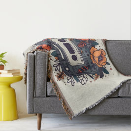 Blommigt Kassettband Filt