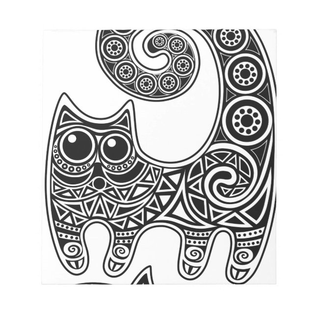 Blommigt Katt Anteckningsblock (Framsida)