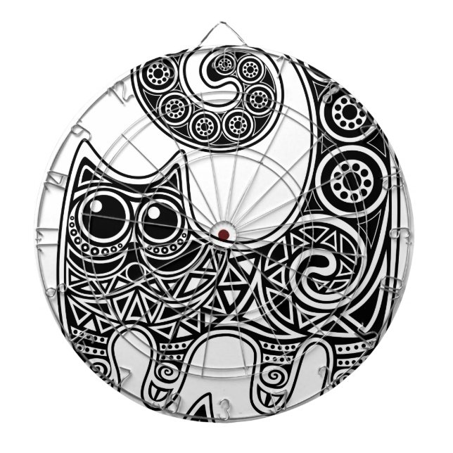 Blommigt Katt Darttavla (Framsidan)