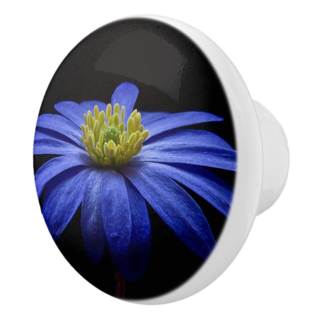 Blommigt keramisk knopp (Höger)