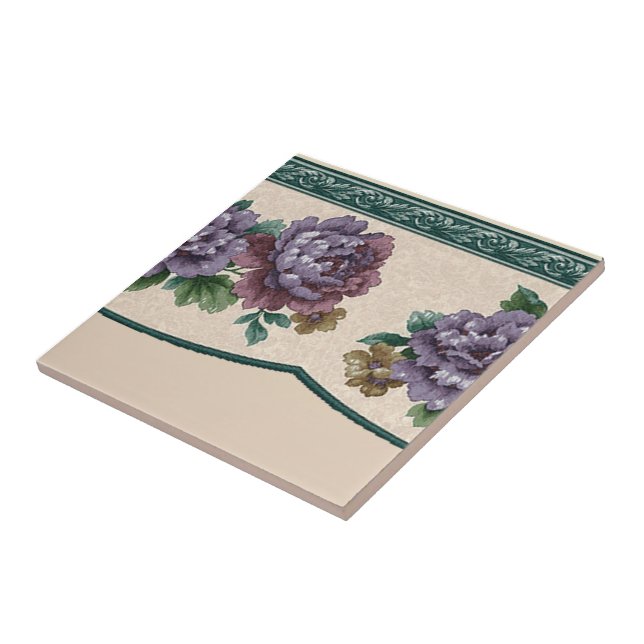Blommigt keramiskt plattor kakelplatta (Sidan)