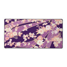 Blommigt Kimono Mönster Violet