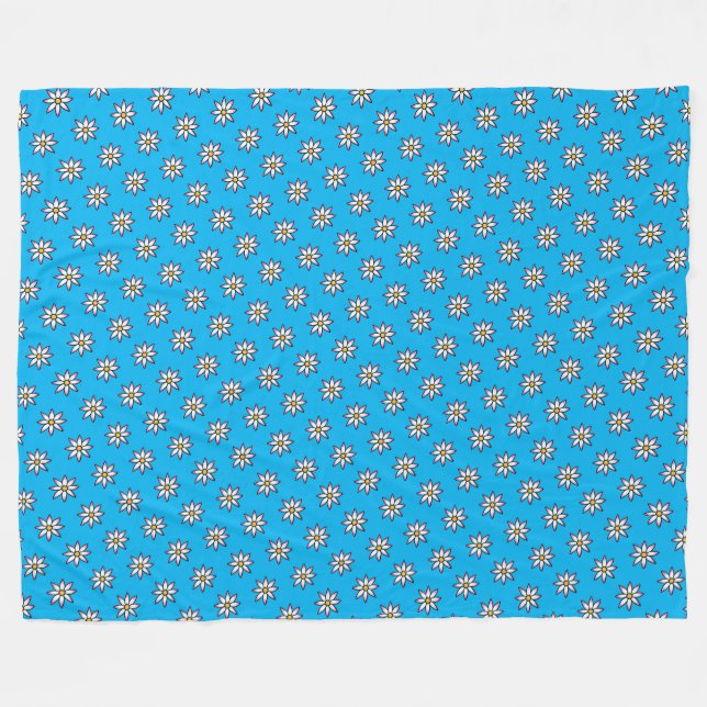 Blommigt KiniArt Fleece Blanket (Framsidan (Horisontell))