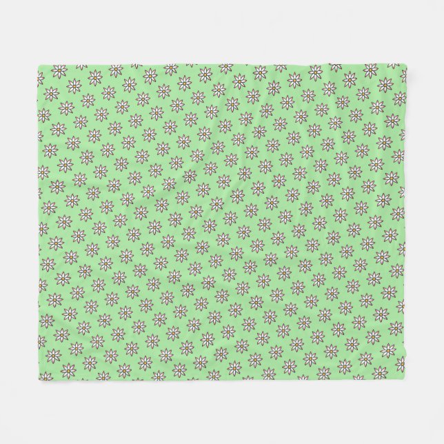 Blommigt KiniArt Fleece Blanket (Framsidan (Horisontell))