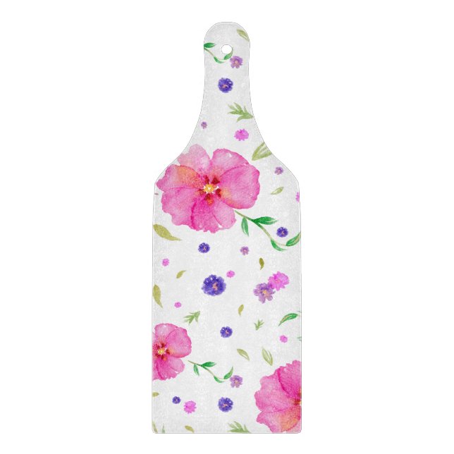 Blommigt Kitchen Board - Bröllop Gift for her (Framsidan)