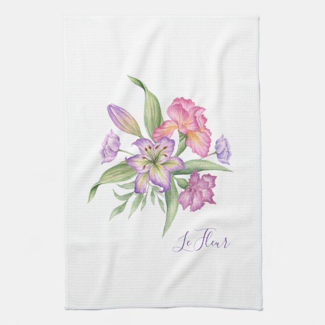 Blommigt Kitchen Towel Kökshandduk (Vertikal)