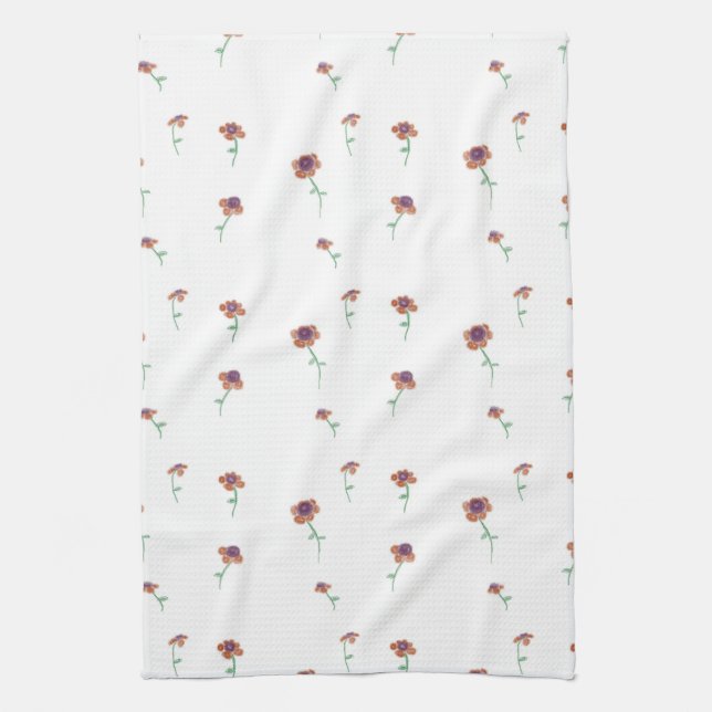 Blommigt Kitchen Towel Kökshandduk (Vertikal)