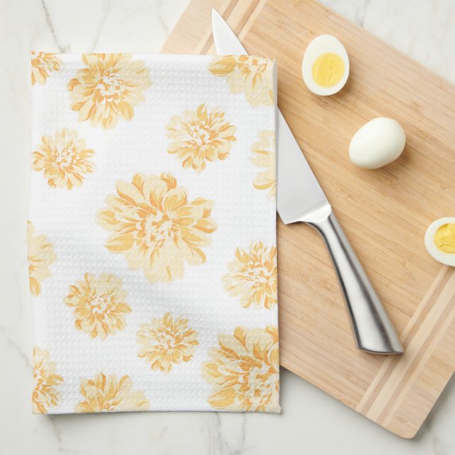 Blommigt Kitchen Towel Kökshandduk (Vikt i Fjärdedel)