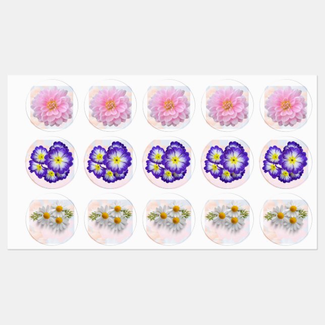 Blommigt Klistermärke (Ark)