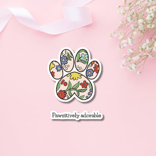 blommigt klistermärken