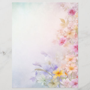 Blommigt Klistra in skrapbokning Papper