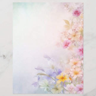 Blommigt Klistra in skrapbokning Papper