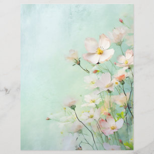 Blommigt Klistra in skrapbokning Papper