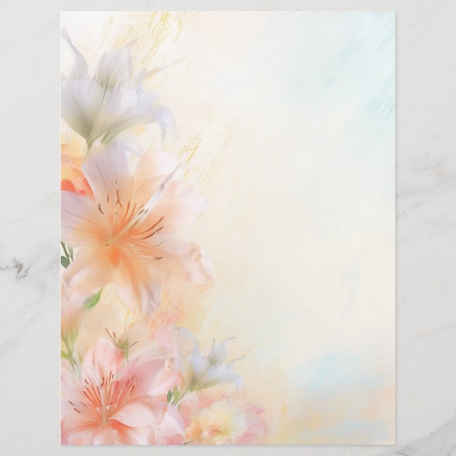 Blommigt Klistra in skrapbokning Papper (Framsida)