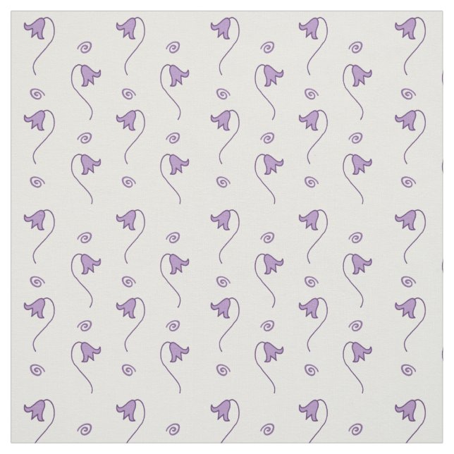 Blommigt Klockor Mönster Tyg (Provkarta)