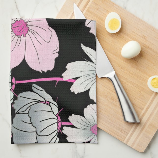 Blommigt Kökshandduk (Vikt i Fjärdedel)