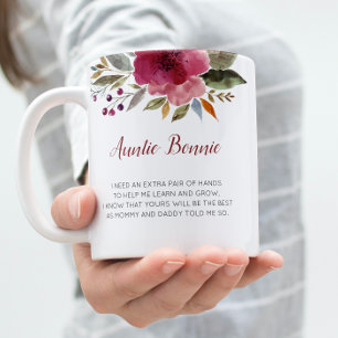 Blommigt kommer du att bli min Godmor Baptism Kaffemugg