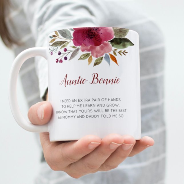 Blommigt kommer du att bli min Godmor Baptism Kaffemugg (Skapare uppladdad)
