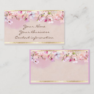 Blommigt konsdesign med simulerad glitter-elegant visitkort
