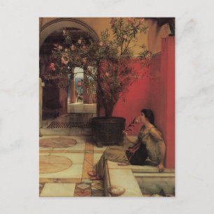 Blommigt konst med Oleander-vykort Vykort