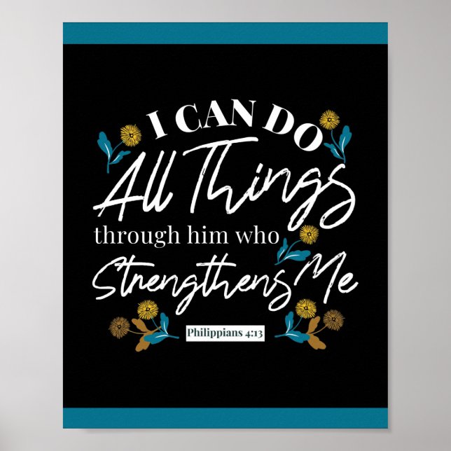 blommigt konst svart över dubbelsidig vertypografi poster (Framsidan)