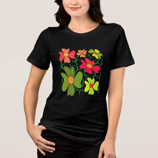Blommigt konst t shirt (Framsida)