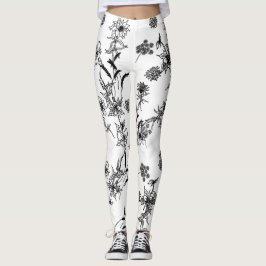 Blommigt konturer leggings