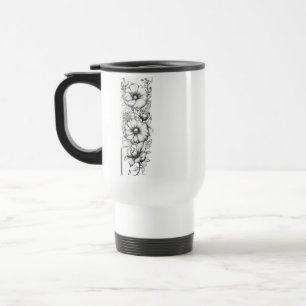 Blommigt konturrese/dator Mugg 15 oz