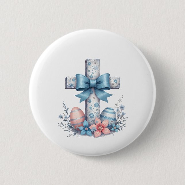 Blommigt Kor Coquette Jesus Bow Christian Religion Knapp (Framsida)