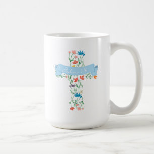 Blommigt Kor John 3:16 Två sidor Kaffemugg