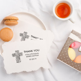 Blommigt Kor Line Art Baptism Tack Stämpel