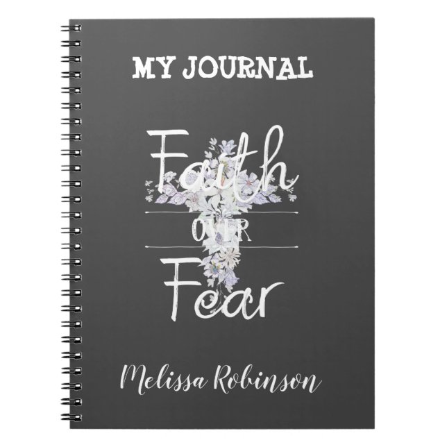 Blommigt kor med kristen citat anteckningsbok (Framsidan)