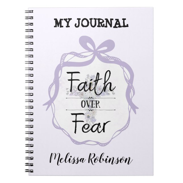 Blommigt kor med kristen citat anteckningsbok (Framsidan)